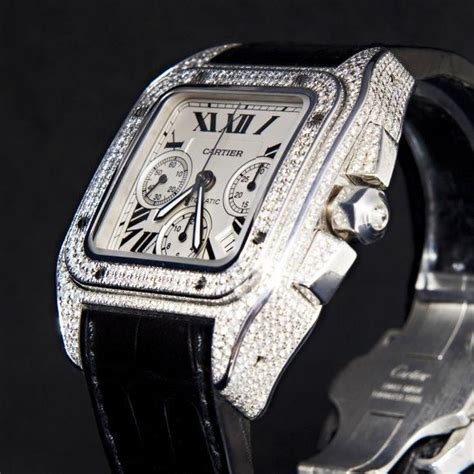 cartier santos 100 xl diamond fake|cartier santos 100 xl size.